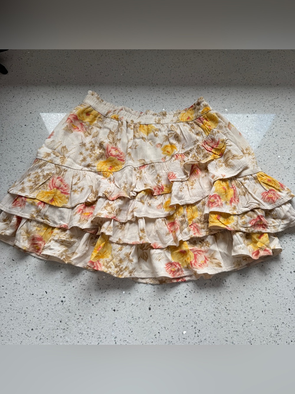 American Eagle Tiered Floral Ruffle Skirt